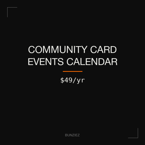 Community Card Events Calendar