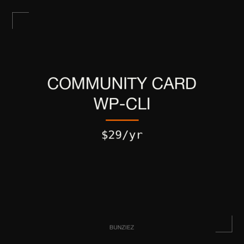 Community Card WP-CLI